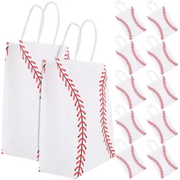 Gift Wrap Baseball Bag Favour Bags Snack Small Size Paper Treat With Handles Goodie Party