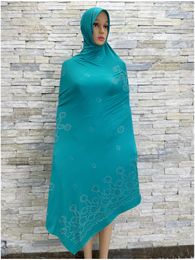 Ethnic Clothing 2023Dubai New Soft Spring Cotton Scarf KASHKHA Hijab For African Muslim Women Islam Pray Big Shawls Wraps HB277 T240510