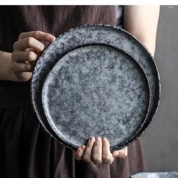 Plates Japanese-style Dinner Plate Marble Tableware Ramen Bowl Ceramic Dish Home Dining Steak Kitchen Restaurant Supplies