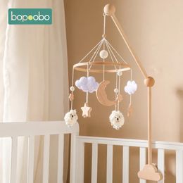 Baby Wooden 0-12 MESE Bed Cell Cine Sheep Mobile Hanger Sidewinder Gancio di giocattoli 240428