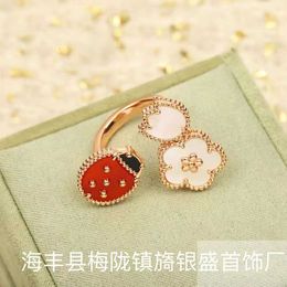 Famous designer rings for lover Light Luxury Star Ladybug Ring Womens Fashion Elegant Style Gift Best rings with common vanley