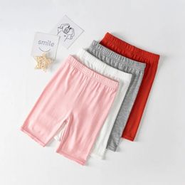 Solid Colour Kids Girl Shorts Cotton Safety Pant Underwear Girls Briefs Short Beach Pants Leggings for 310years 240510