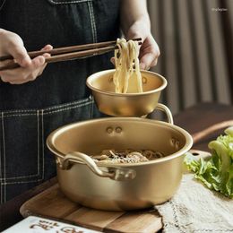 Pans Korean Aluminum Alloy Ramen Noodles Pot Lid Soup Cooking Kitchen Nonstick Frying Pan Milk Egg Cookware
