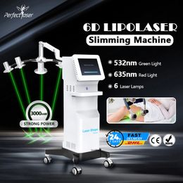 Fat Removal 6D Lipo Laser Professional Slimming Machine Fat Loss Body Shaping Device 360 Body Contouring Cellulite Reduction