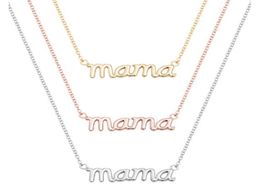 10PCS Small Mama Mom Mommy Letters Necklace Stamped Word Initial Love Alphabet Mother Necklaces for Thanksgiving Mother039s Day8895244