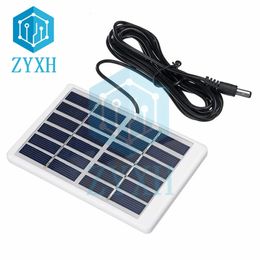 12W 6V Solar Panel 5521 DC Port Portable Polycrystalline Silicon Charger Plate Phone Battery Power Bank Charging 240430