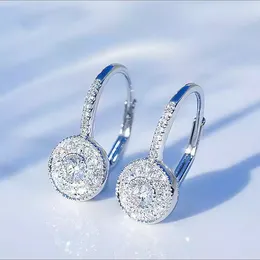 Hoop Earrings Fashion 925 Sterling Silver Luxury Dangle For Women With Dazzling Cubic Zirconia Gift Statement Jewellery
