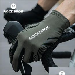 Sports Gloves Rockbros Summer Cycling Breathable Mtb Road Bike Nonslip Touch Sn Spring Fl Finger Motorcycle Riding Drop Delivery Outdo Dhwce
