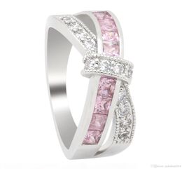 H Victoria Wieck New Women Fashion Jewelry 10kt White Gold Filled Multi Gemstones Princess Cut Cz Diamond Wedding Girls Belt Ring3544781