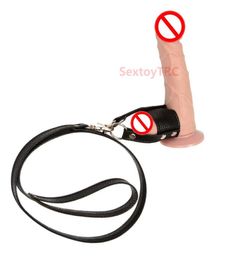 Testicle Bondage Gear Scrotum Restraint Leather Ring With Pulling Leash Cock And Ball Torture Tied And Stretched Fetish Scrotal Se5639714