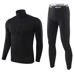 Men's Thermal Underwear ESDY Men Winter Sets Quick Dry Anti-microbial Stretch Breathable Thermo For Hiking Camping Male Clothing VA657