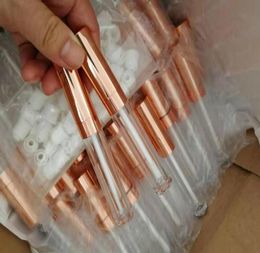 Whole Private Label Cosmetic Makeup Packaging Round Rose Gold 65ml Empty Lip Gloss Tubes Bottles Clear Lipgloss Tube Bottle C3423931