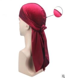 Mens Velvet Durags Bandana Turban Hat Wigs Doo Men Durag Biker Headwear Headband Pirate Hat DuRAG Hair Accessories cosplay hat 362290812