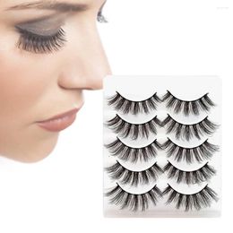 False Eyelashes 5 Pairs Multipack Faux 3D Mink Hair Handmade Fluffy Long Lashes Nature Eye Makeup Tools Dropship