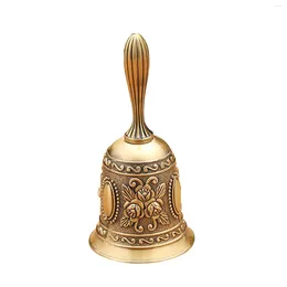 Party Supplies Hand Bell Call Musical Instrument With Floral Pattern For Home School Church Restaurants