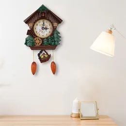 Wall Clocks Cuckoo Clock Tree House Art Vintage Decoration For Home