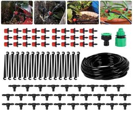 25M DIY Drip Irrigation System Automatic Watering Hose Micro Drip Watering Kits with Adjustable Drippers for Garden Landscape T2002456402