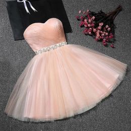 Echte Probe billige Mini -Party -Kleid sexy rosa kurze, enge Heimkehrkleider 2018 Kurzklasse Abschlussballkleider Vestido de Festa Cotto 2450