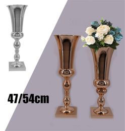 Large Stunning Silver Iron Flower Vase Pot Urn Christmas Wedding Table Event Party Centrepiece Home Decor Gifts2991767