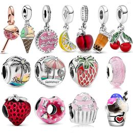 Loose Gemstones 925Silver Wing Charm Fit Original Bracelet Zircon Shell Shining Love Heart Flower Bead DIY Women Jewellery Gift Making