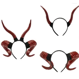 Party Supplies Resin Devil Horn Headband Adult Hairhoop Cosplay Costume Headpieces