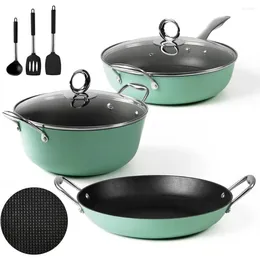 Cookware Sets Nonstick Enameled Cast Iron Set 7 Pcs