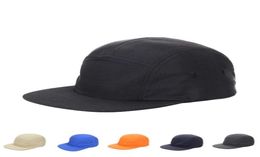 Men039s 5 Panel Cap Unisex Solid Colours Flat Brim Nylon Quick Dry Baseball Gorros Women Outdoor Waterproof Hip Hop Hat 2111223151235