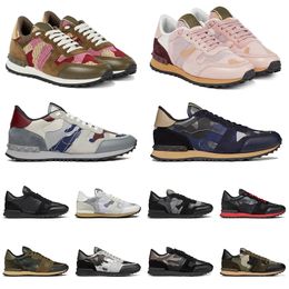 2024 High Quality s Designer Shoes Lanvinics Lanvinlities Rockrunner Camo Camouflage shoe Dress Shoes Loafers Des Chaussures Outdoor Mens Trainers Women Sneakers