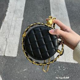 France Womens Round Whirling Circle Quilted Bags Gold Metal Hardware Matelasse Chain Crossbody Shoulder Luxury Designer Vanity Cosmetic Abbb