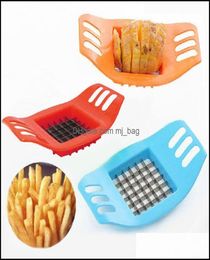 Fruit Vegetable Tools Kitchen Kitchen Dining Bar Home Garden Stainless Steel Potato Cutter French Fry Cutters Plastic Veg Dhhz69107239