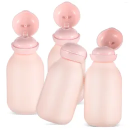 Storage Bottles 4 Pcs Dispense Empty Refillable Shampoo Travel Lotion Container Squeeze For Toiletries Size