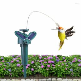 Garden Decorations Solar Powered Flying Hummingbird Bird Yard Decor Butterflies Ornament Stake Outdoor Decoration