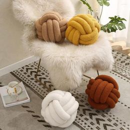 Pillow Knotted Ball Plush Excellent Hand-woven Back Throw Full Filling For Kids