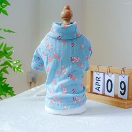 Dog Apparel PETCIRCLE Clothes Floral Sweater For Small Medium Puppy Cat All Seasons Pet Clothing Costume Supplies Shirt Coat