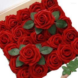 Decorative Flowers 60pcs Artificial Roses Fake Foam Decoration DIY For Wedding Arrangements Party Home