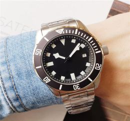 Top Quality Men Fashion Sport Watch Classic Design Solid Stainless Steel Black Blue Dial Automatic Movement Watches Wristwatches C6240298