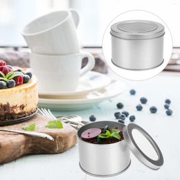 Storage Bottles 4 Pcs Tank Cake Tin Box Food Container Metal Cookie Tins Tinplate Small