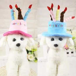 Dog Apparel Pet Happy Birthday Cat Hat With Candles Lovely Puppy Costume Headwear Festival Celebrate Accessories Wholesale