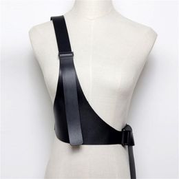 TRODEAM Women Sexy Leather Body Bondage Cage Sculpting Harness Waist Belt Straps Garter Belts Waistband Harajuku Suspenders 220509 301u