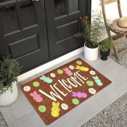 Carpets 1Pc Easter Themed Welcome Doormat With Design Soft Floor Rug Bath Mat Anti-Slip Carpet For Living Room Bedroom Kitchen