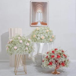 Decorative Flowers 60Cm Artificial Flower For Wedding Centerpiece Party Supplies DIY Craft 7 Color