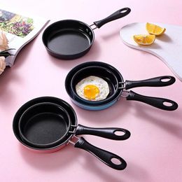 Pans Mini Frying Pan Stainless Steel Prevent Stick Induction Pot Round Breakfast Small Fry Egg With Long Handle Kitchen Gadgets