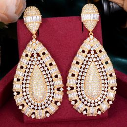 Dangle Earrings GODKI Luxury Bowknot For Women Wedding Cubic Zirconia CZ DUBAI Bridal Earring Jewellery Accessories 2024