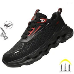 Boots Fashion 2024 Men Work Safety Shoes Anti-puncture Working Sneakers Male Indestructible Lightweight