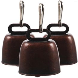 Party Supplies 3 Sets The Bell Loud Bronze Outdoor Anti-lost Pet Cow Bells For Pets Dog Collar Ornaments Accessories