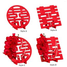 Decorative Figurines Traditional Wedding Xi Chinese Character Portable House Supplies Home Bedroom Decor Double Happiness Crafts