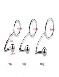 Stainless Steel Scrotum Cock Ring Butt Plug Anal Hook Double Stimulation of Anus and Penis Sex Toy for Men Male Sex Products7698665