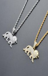 hip hop Lion diamonds pendant necklaces for men women Religion Christianity luxury necklace Jewellery gold plated copper zircons Twi4589204