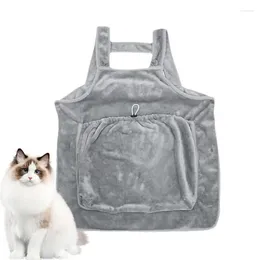 Cat Carriers Carrier Apron Pouch Warm Sleeping Chest Bag Coral Fleece Sling Adjustable Pocket Size Medium Dog