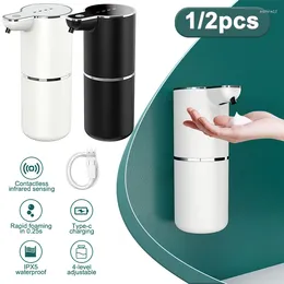 Liquid Soap Dispenser 350ml Automatic Foam Touchless Smart Display Infrared Sensor USB Rechargeable Sanitizer Wall Mounted